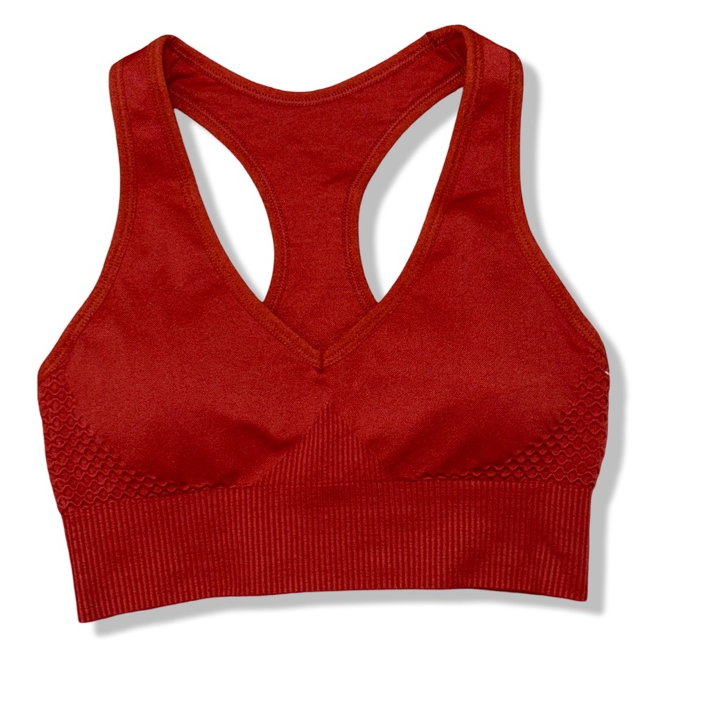 "The Beginning Of" Los Angeles Yoga Top S/M Medium Vermillion (Red)
